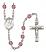 Saint Kieran Engravable Rosary with Amethyst Beads