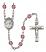 Saint John Berchmans Engravable Rosary with Amethyst Beads