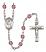 Saint Uriel the Archangel Engravable Rosary with Amethyst Beads