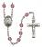 Saint Theodora Engravable Rosary with Amethyst Beads