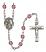 Our Lady of Assumption Engravable Rosary with Amethyst Beads