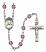 Blessed Miguel Pro Engravable Rosary with Amethyst Beads