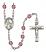 Blessed Emilee Doultremont Engravable Rosary with Amethyst Beads