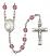 Saint Jeanne Chezard de Matel Engravable Rosary with Amethyst Beads