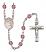 Blessed Herman the Cripple Engravable Rosary with Amethyst Beads