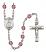 Saint Gerald Engravable Rosary with Amethyst Beads