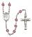 Saint Alphonsa of India Engravable Rosary with Amethyst Beads