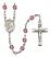 Saint Margaret of Scotland Engravable Rosary with Amethyst Beads