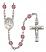 Sts. Peter & Paul Engravable Rosary with Amethyst Beads