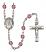 Our Lady of Rosa Mystica Engravable Rosary with Amethyst Beads