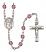 Saint Theodore Stratelates Engravable Rosary with Amethyst Beads