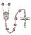 Saint Maron Engravable Rosary with Amethyst Beads