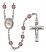 Blessed John Henry Newman Engravable Rosary with Amethyst Beads