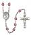 Saint Mary Magdalene of Canossa Engravable Rosary with Amethyst Beads