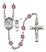 Saint Christopher and Basketball Rosary with Amethyst Beads