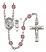 Saint Christopher and Hockey Rosary with Amethyst Beads