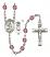 Saint Christopher and Track&Field Rosary with Amethyst Beads