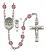 Saint Christopher and Choir Rosary with Amethyst Beads