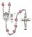 Saint Christopher and Lacrosse Rosary with Amethyst Beads