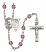 Saint Sebastian and Tennis Rosary with Amethyst Beads