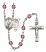 Saint Sebastian and Softball Rosary with Amethyst Beads