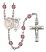 Saint Sebastian and Gymnastics Rosary with Amethyst Beads