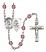 Guardian Angel and Tennis Rosary with Amethyst Beads