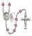 Guardian Angel and Golf Rosary with Amethyst Beads