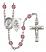 Softball and Guardian Angel Rosary with Amethyst Beads