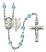 Saint Luke the Apostle and Doctor Rosary with Aqua Beads