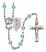 Saint John Paul II Rosary with Aqua Beads