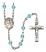 Our Lady of Czestochowa Rosary with Aqua Beads