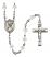 Saint Agatha Engravable Rosary with Crystal Beads