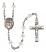 San Judas Engravable Rosary with Crystal Beads