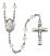 Saint Luke the Apostle Engravable Rosary with Crystal Beads