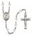 Saint Martha Engravable Rosary with Crystal Beads