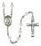 Saint Peregrine Laziosi Engravable Rosary with Crystal Beads