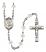 Saint Rita of Cascia Engravable Rosary with Crystal Beads