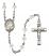 Saint Marie Magdalen Postel Engravable Rosary with Crystal Beads