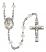 Saint Margaret of Cortona Engravable Rosary with Crystal Beads