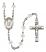 Saint Anselm of Canterbury Engravable Rosary with Crystal Beads