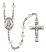 Saint Simon the Apostle Engravable Rosary with Crystal Beads