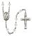 Saint Bernadine of Sienna Engravable Rosary with Crystal Beads