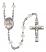 Saint Fabian Engravable Rosary with Crystal Beads