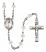 Saint Joseph Marello Engravable Rosary with Crystal Beads