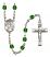 Saint Ann Engravable Rosary with Emerald Beads