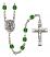 San Antonio Engravable Rosary with Emerald Beads