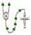 Saint Bernadette Engravable Rosary with Emerald Beads