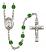 Saint Dorothy Engravable Rosary with Emerald Beads