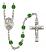 Saint Francis Xavier Engravable Rosary with Emerald Beads